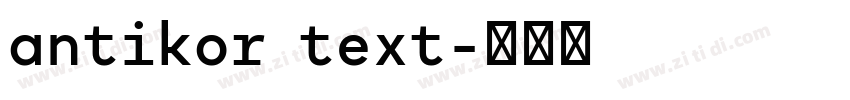 antikor text字体转换